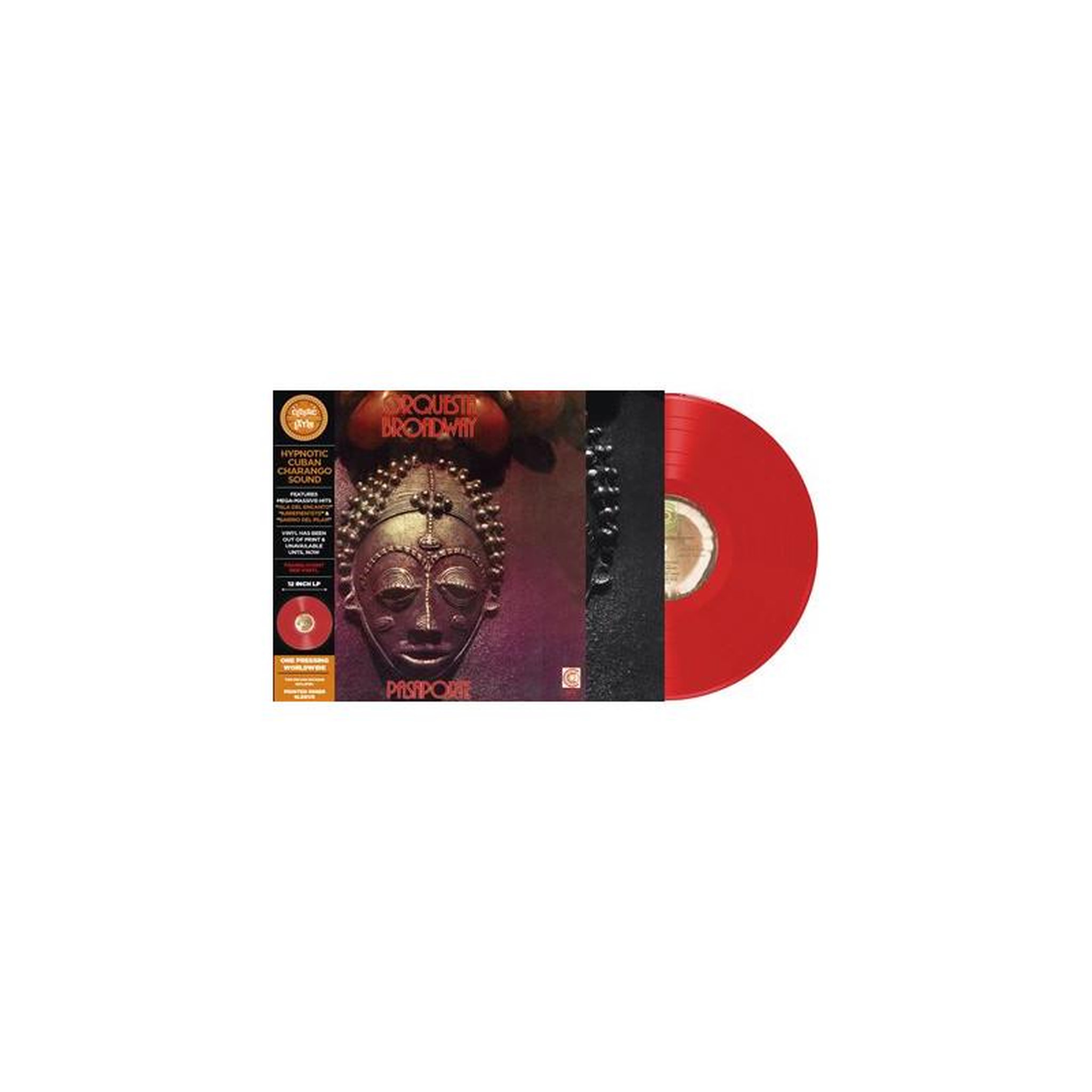 Vinyle édition limitée rouge transparent « pasaporte édition limitée » – pochette graphique avec