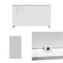 Voir la diapositive 6 : SWEEEK Buffet organique plusieurs niches 6 compartiments. buffet bas. effet bois blanc 120cm