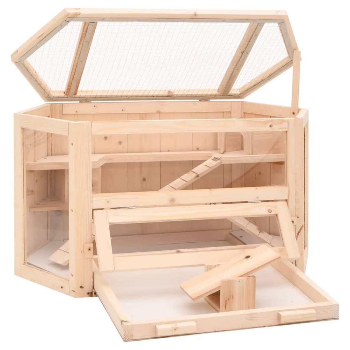 VIDAXL Cage a hamster 80x40x43 cm bois massif de sapin