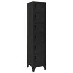 VIDAXL Armoire à casiers Noir 38x40x180 cm Acier