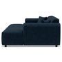 Voir la diapositive 3 : LISA DESIGN Aumance - canapé droit 4 places avec double méridienne assise profonde en velours texturé