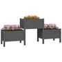 Voir la diapositive 3 : VIDAXL Jardiniere Gris 178,5x44x75 cm Bois massif de pin