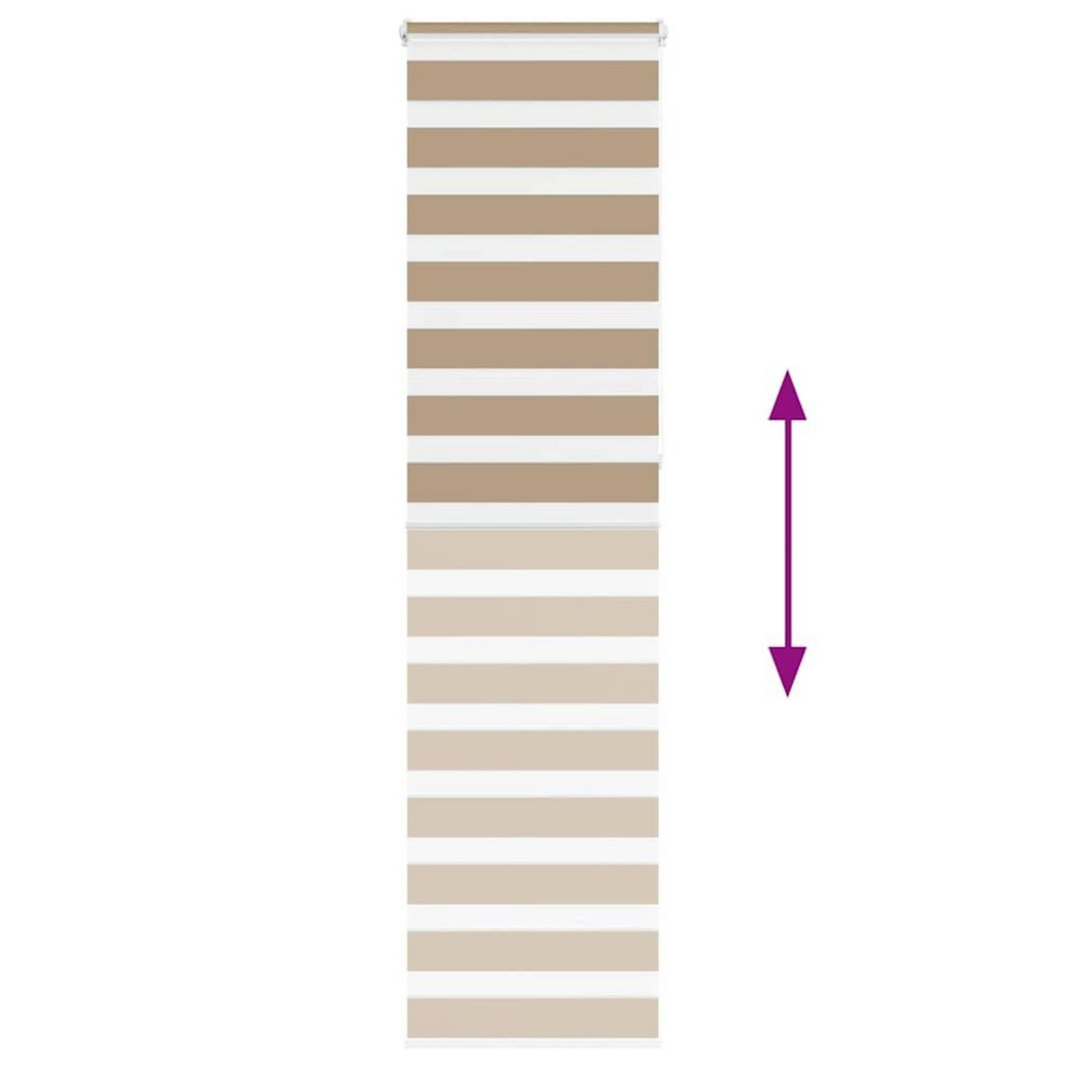 VIDAXL Store zebre marron sable largeur du tissu 50,9 cm polyester