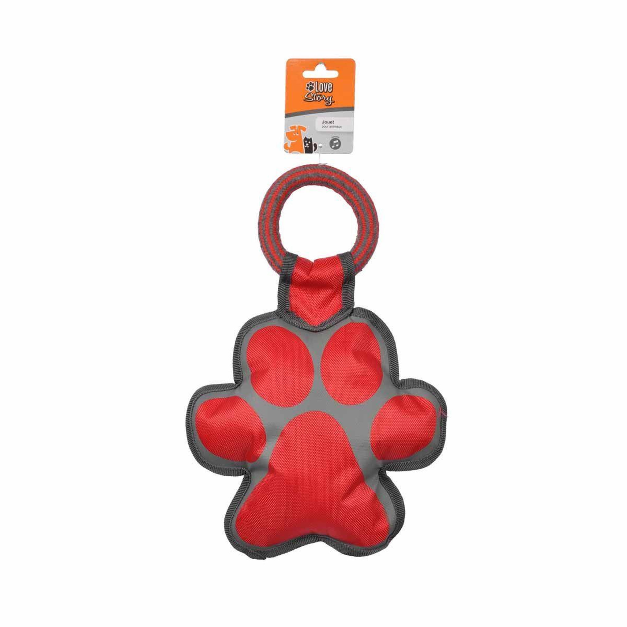Voir la diapositive 2 : LOVE STORY Jouet pour chien  patte oxford  22cm rouge