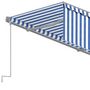 Voir la diapositive 5 : VIDAXL Auvent automatique retractable avec store 4x3 m Bleu et blanc