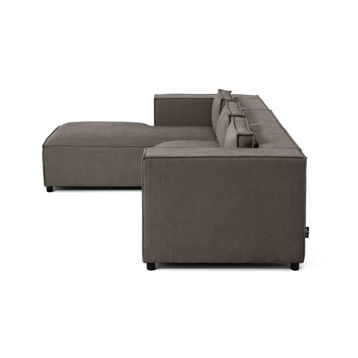 LISA DESIGN Stella - canapé d'angle gauche - 4 places - en tissu texturé