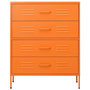 Voir la diapositive 3 : VIDAXL Commode Orange 80x35x101,5 cm Acier