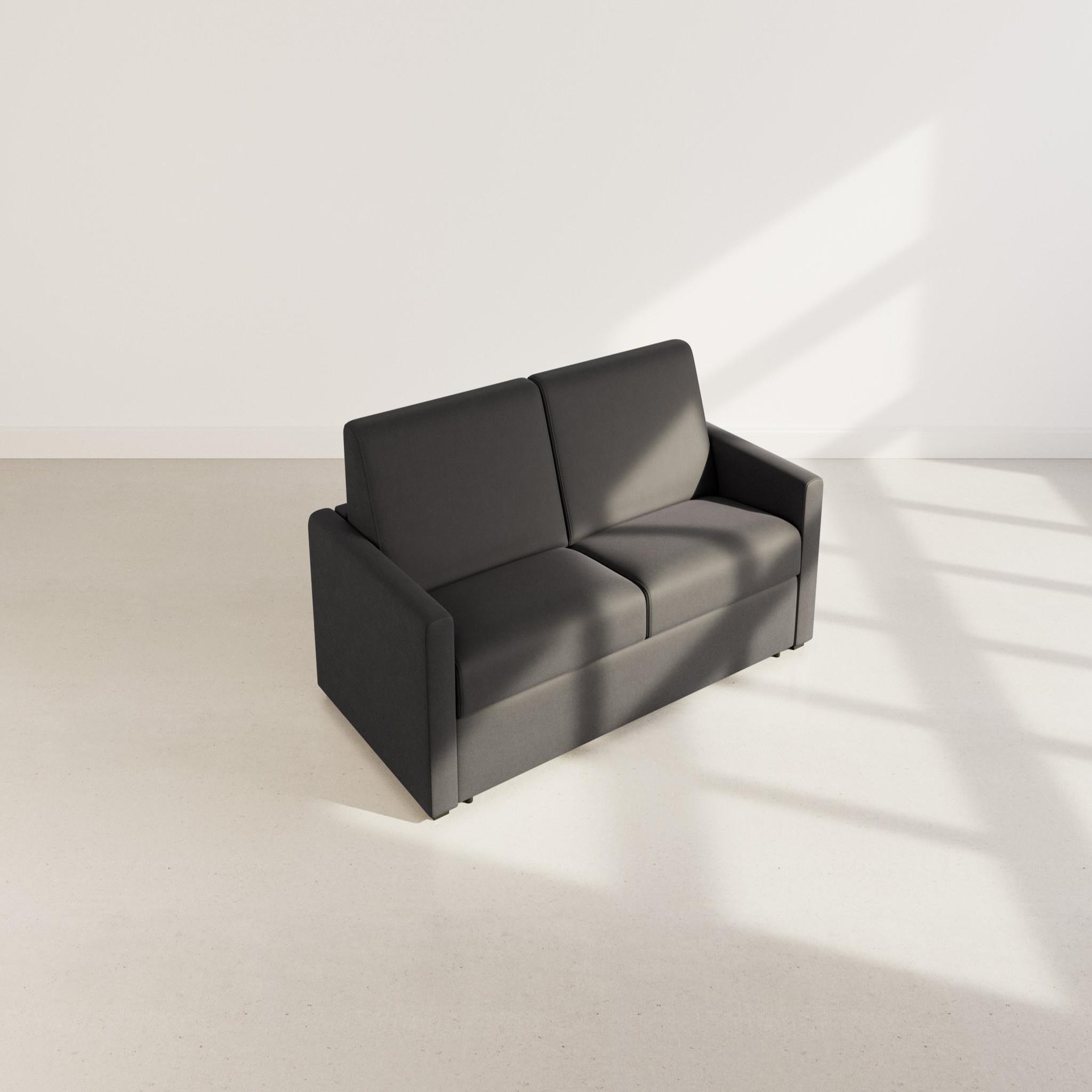 Voir la diapositive 6 : BEST MOBILIER Julia - canapé 3 places convertible express couchage quotidien 140 cm matelas 14 cm en tissu