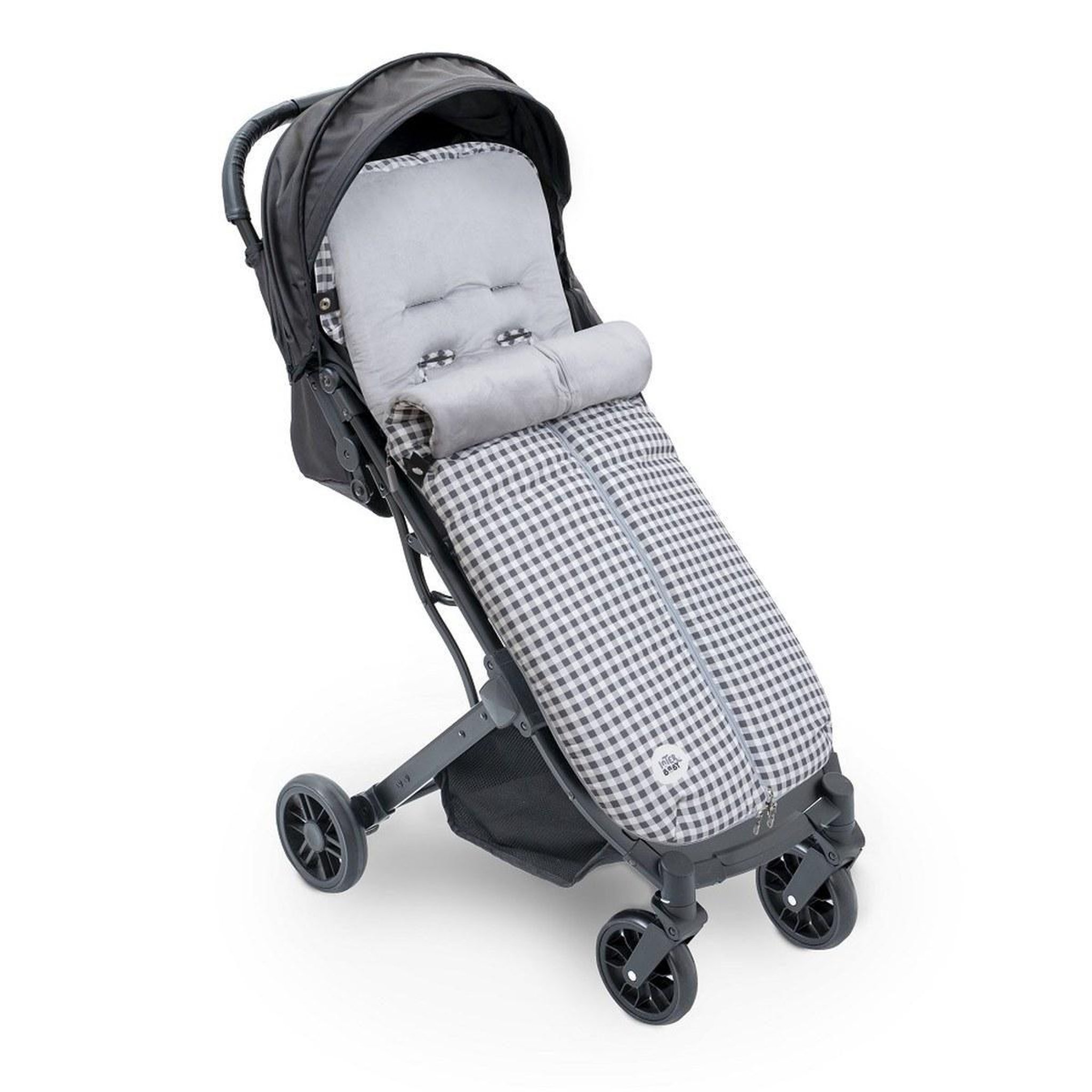 Voir la diapositive 5 : INTERBABY Chancelière universelle - polaire coralline - Vichy - gris