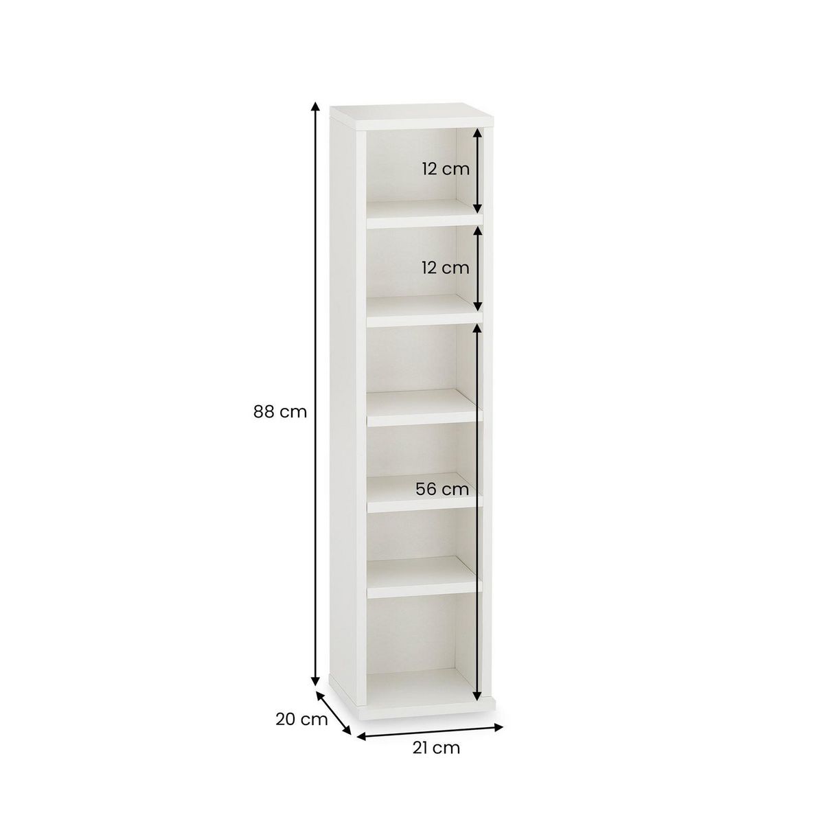 IDIMEX Étagère pour CD et DVD MELODIE, en bois