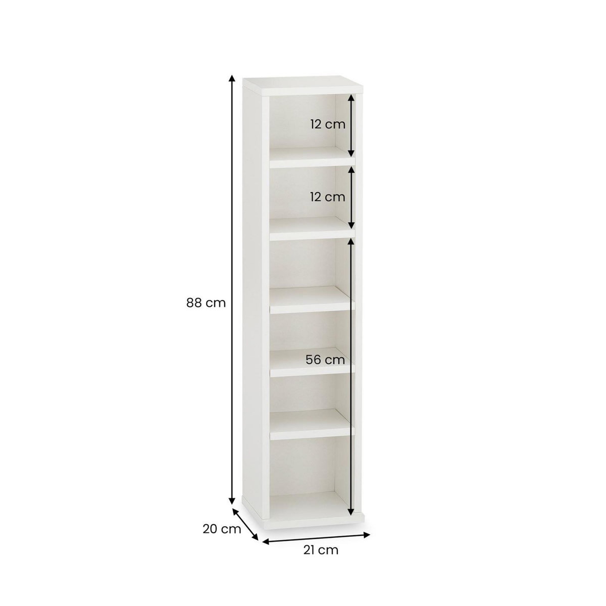 IDIMEX Étagère pour CD et DVD MELODIE, en bois