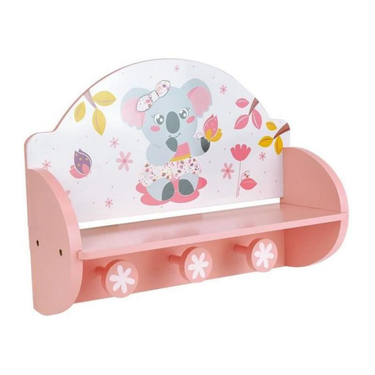 Fun House FUN HOUSE Mimi Cally  Koala 713337 ETAGERE PORTEMANTEAU Dimensions : +- H. 33 x L. 46 x P. 15 cm pour enfant