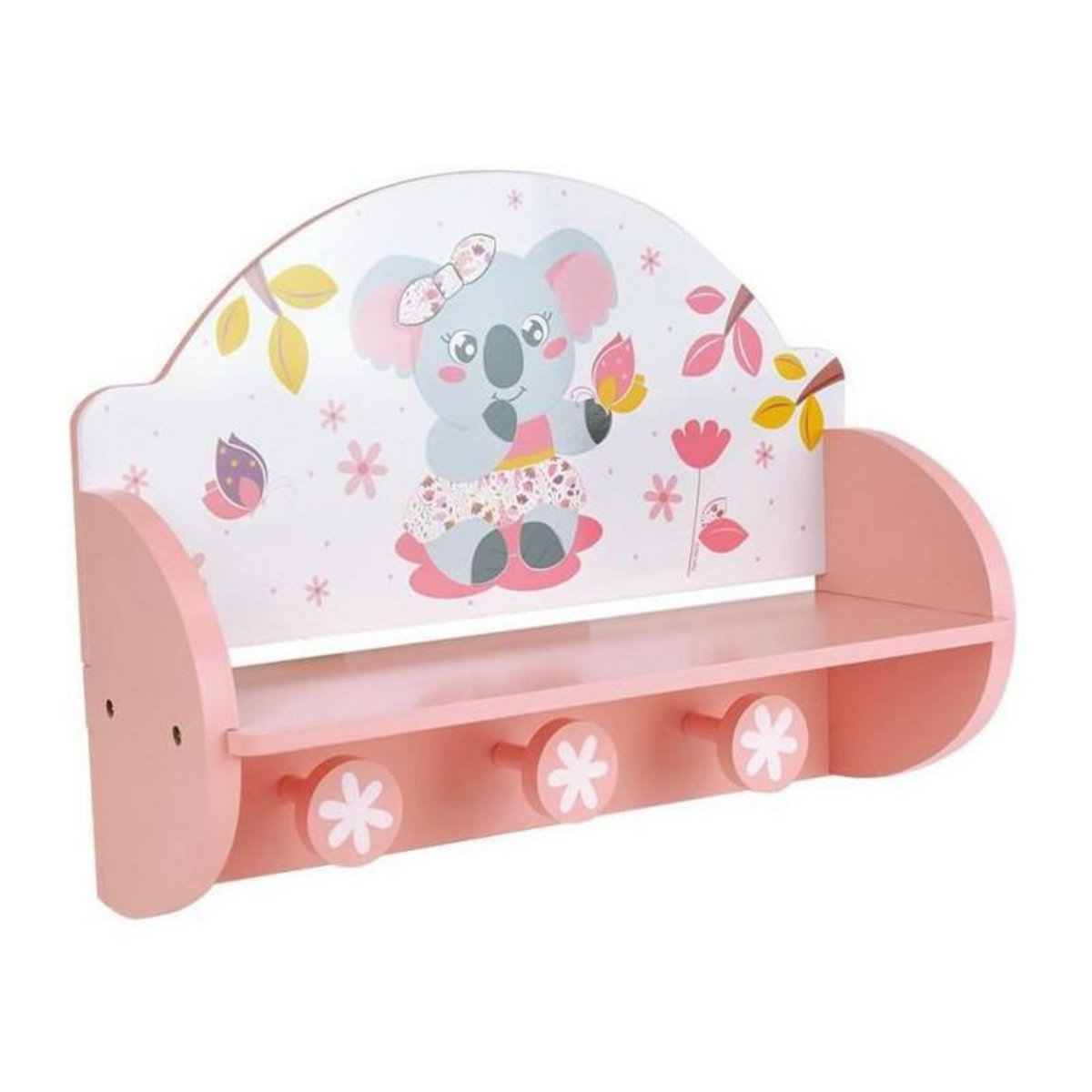 Fun House FUN HOUSE Mimi Cally  Koala 713337 ETAGERE PORTEMANTEAU Dimensions : +- H. 33 x L. 46 x P. 15 cm pour enfant