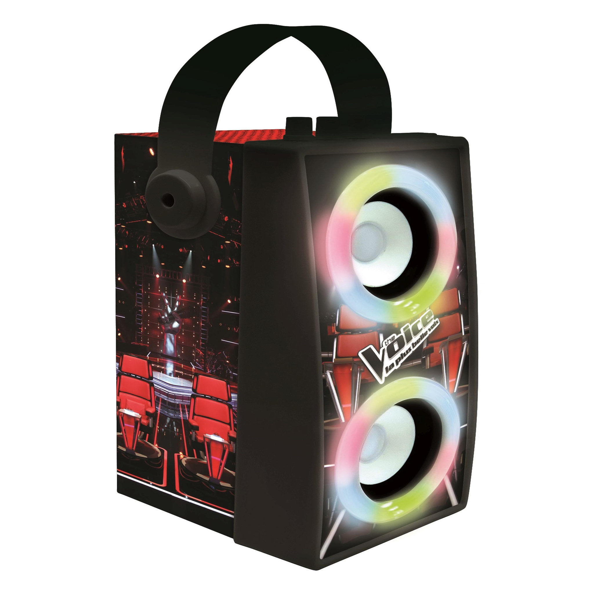 Voir la diapositive 4 : Lexibook Enceinte Bluetooth portable avec micro et effets lumineux The Voice