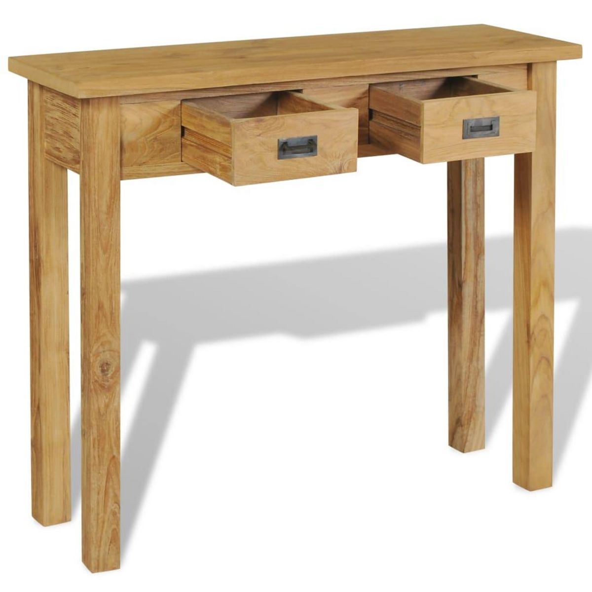 VIDAXL Table console teck massif 90x30x80 cm
