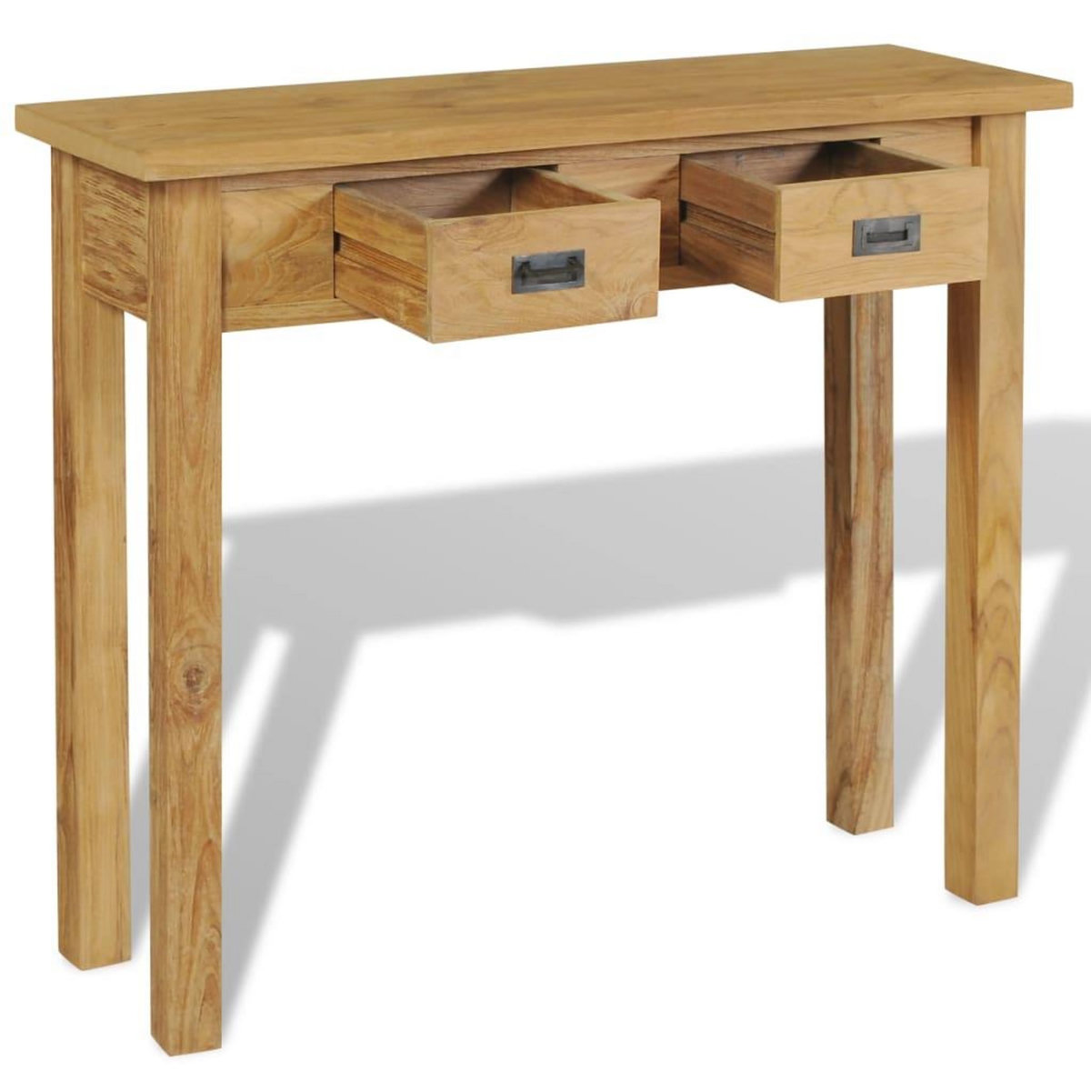 VIDAXL Table console teck massif 90x30x80 cm