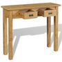 Voir la diapositive 3 : VIDAXL Table console teck massif 90x30x80 cm