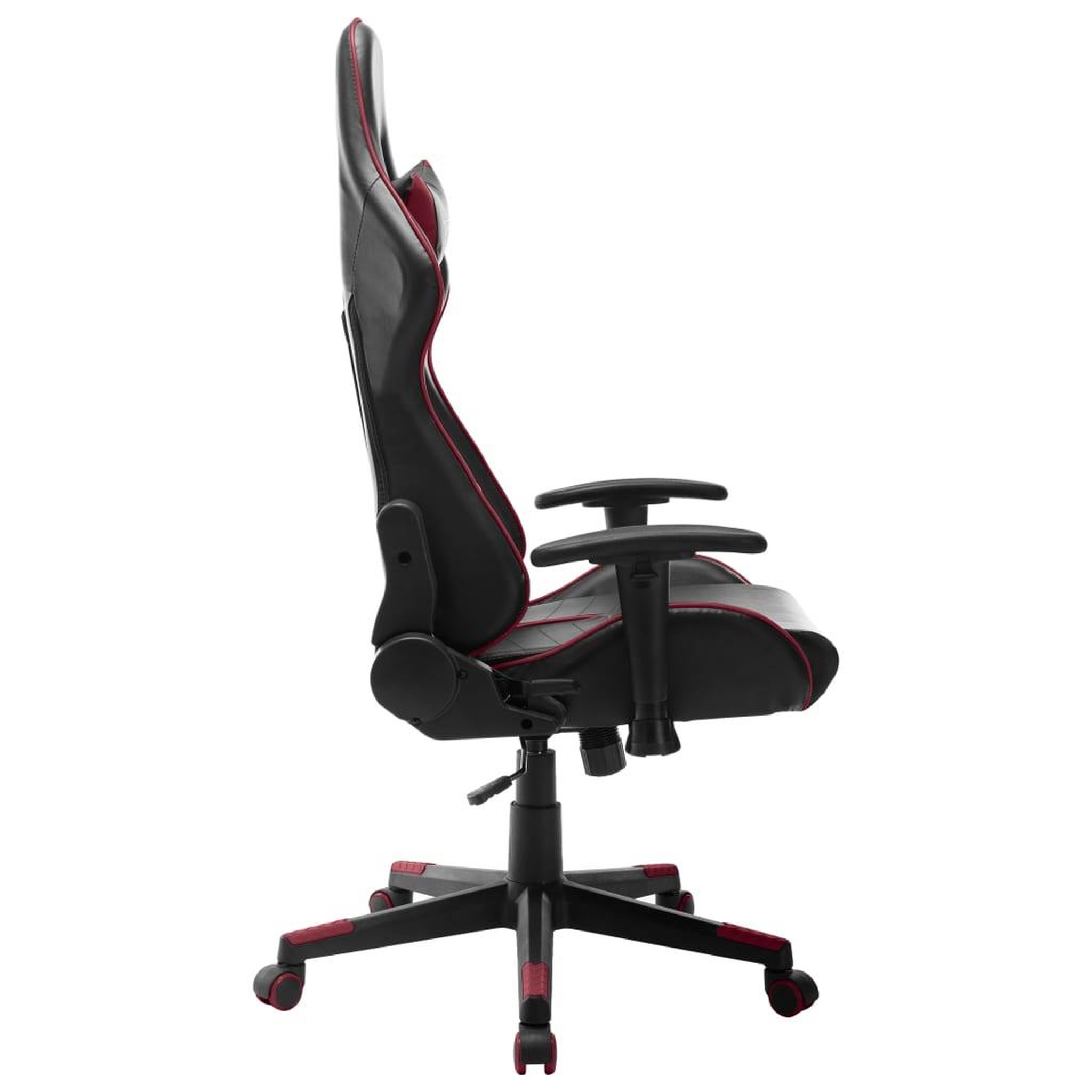 Voir la diapositive 3 : VIDAXL Chaise de jeu Noir et rouge bordeaux Cuir artificiel