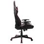 Voir la diapositive 3 : VIDAXL Chaise de jeu Noir et rouge bordeaux Cuir artificiel