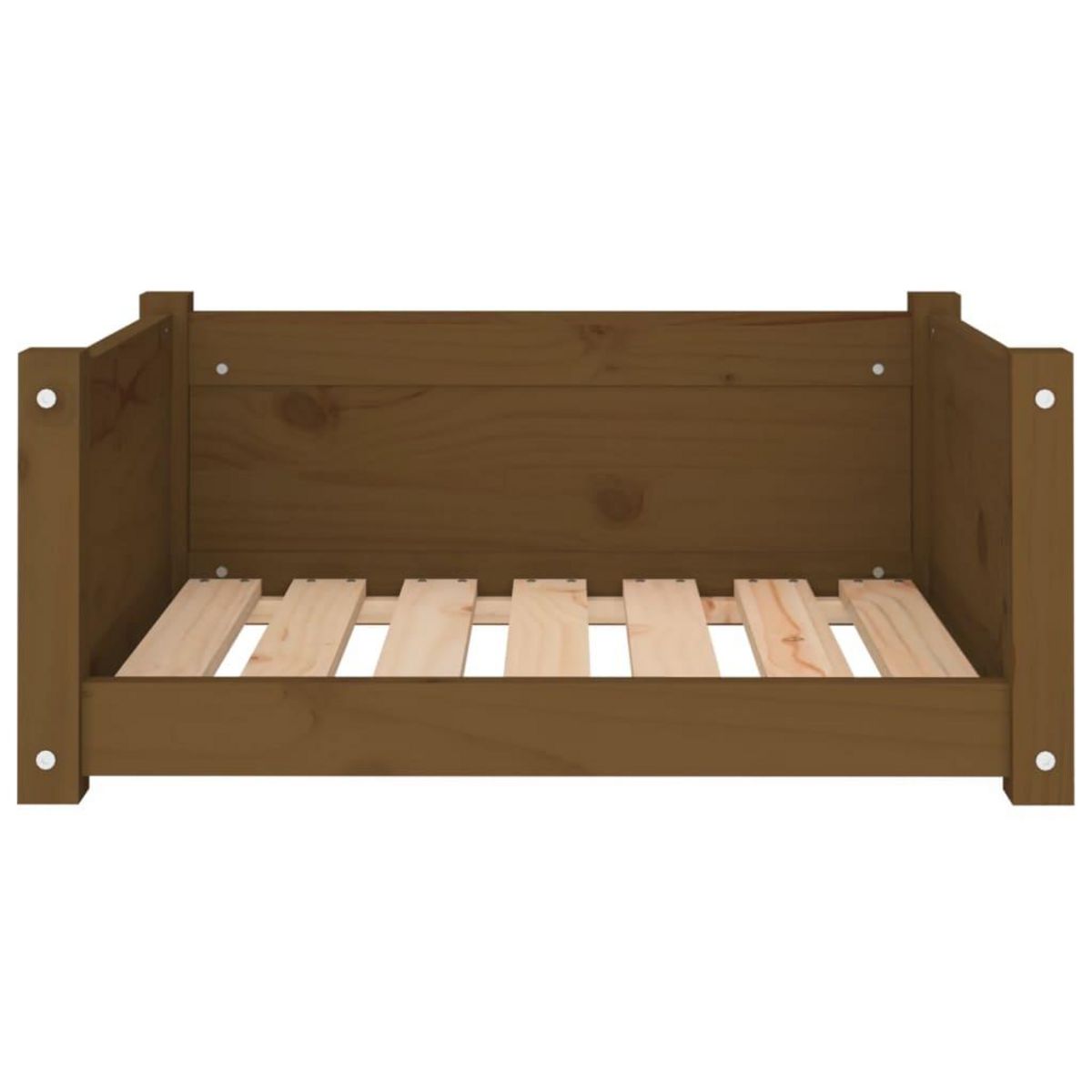 VIDAXL Lit pour chien Marron miel 65,5x50,5x28 cm Bois de pin solide