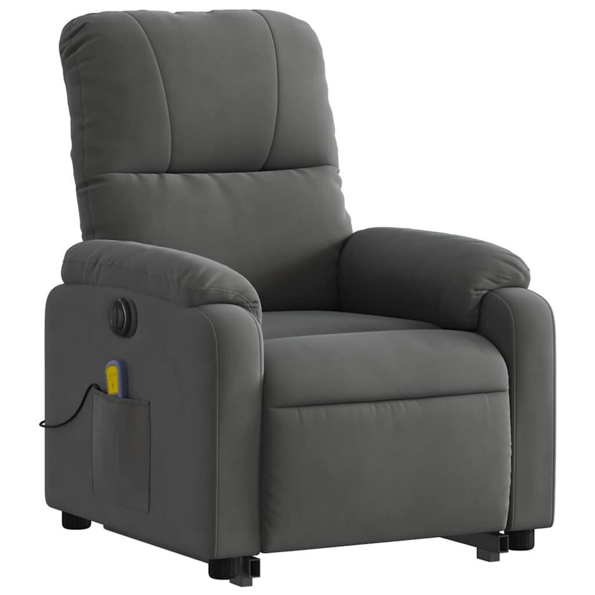 VIDAXL Fauteuil inclinable de massage electrique gris fonce