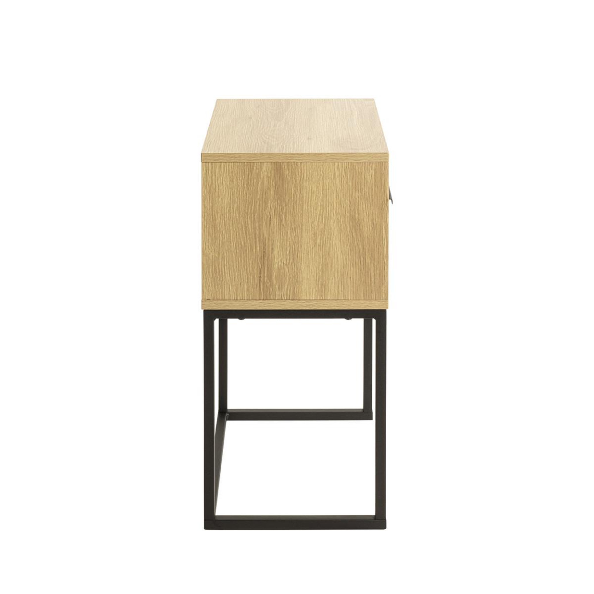 Voir la diapositive 3 : Paris Prix Table de chevet avec tiroir  malmö  60cm chêne & noir