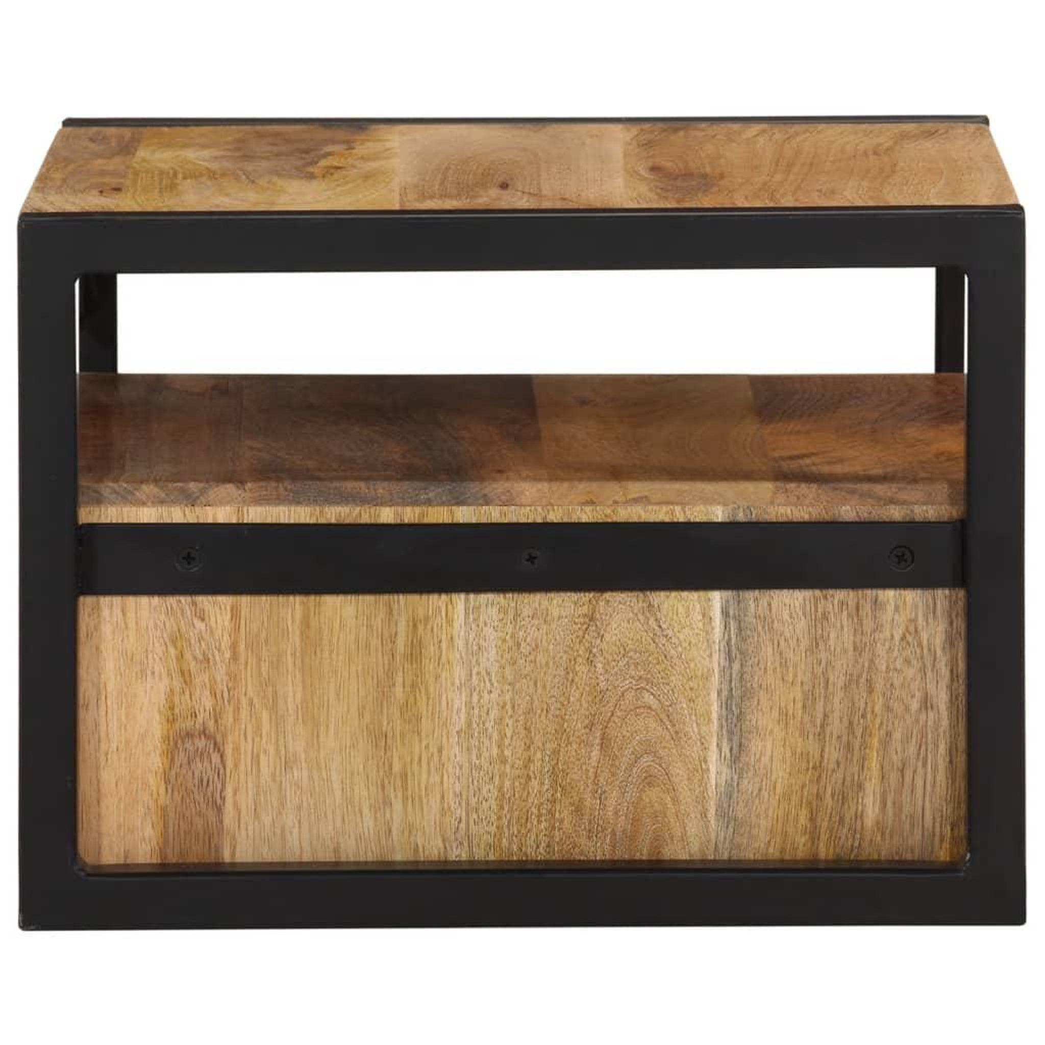 Voir la diapositive 4 : VIDAXL Table de chevet murale 35x35x25 cm bois d'acacia solide
