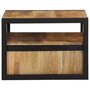 Voir la diapositive 4 : VIDAXL Table de chevet murale 35x35x25 cm bois d'acacia solide