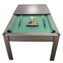 Voir la diapositive 1 : PLAY4FUN Billard Américain AMBIANCE 7Ft - 226,5 x 126,5 x 80 cm avec accessoires et plateau dînatoire - Gris