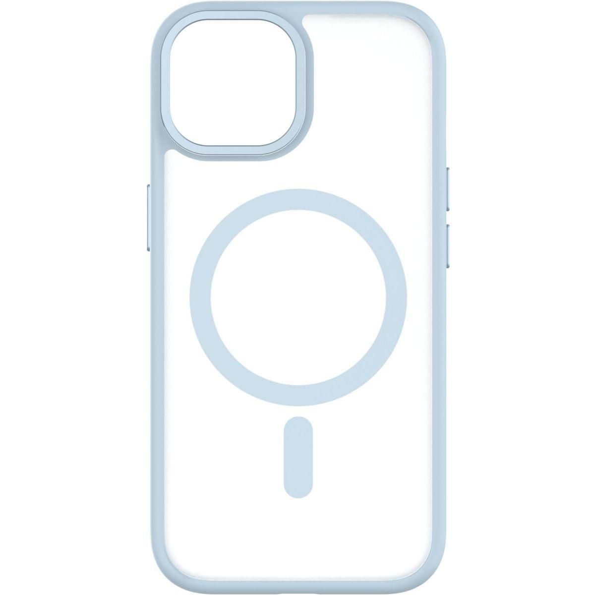 Qdos Coque bumper Iphone 15 Hybrid soft SNAP MagSafe blleu