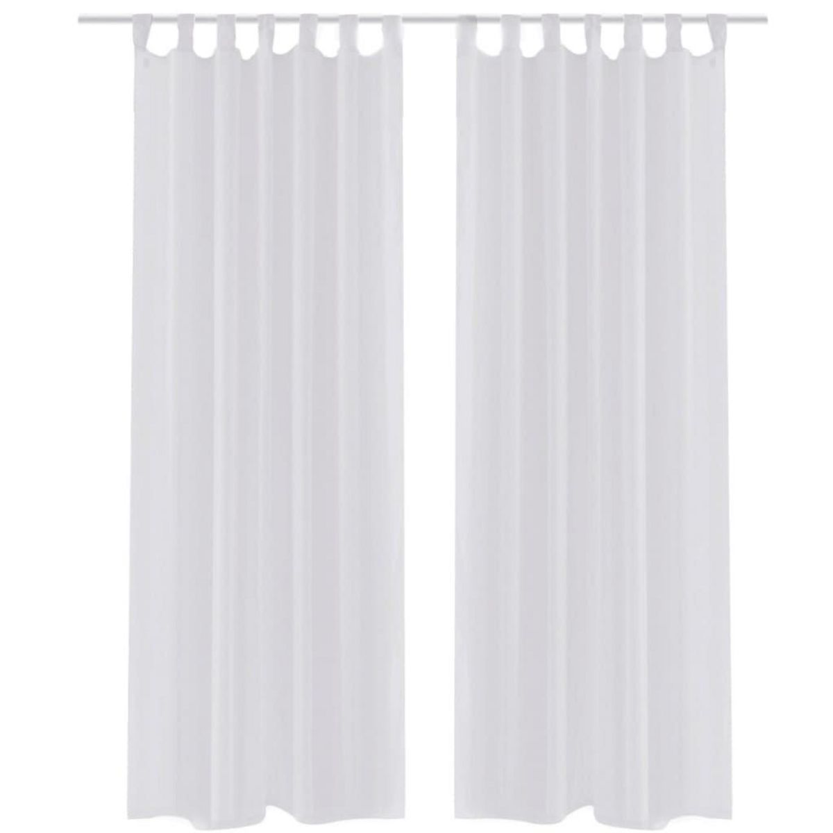 VIDAXL Rideau fin Blanc 140x225 cm 2 pcs