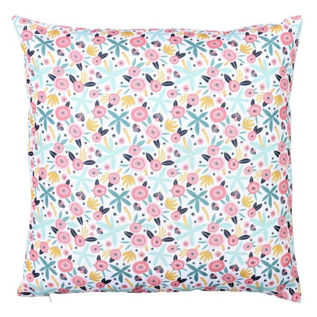 Paris Prix Coussin Déco Enfant  Pompon  40x40cm Blanc