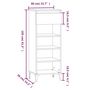 Voir la diapositive 6 : VIDAXL Etagere a chaussures Chene marron 40x36x105 cm Bois ingenierie