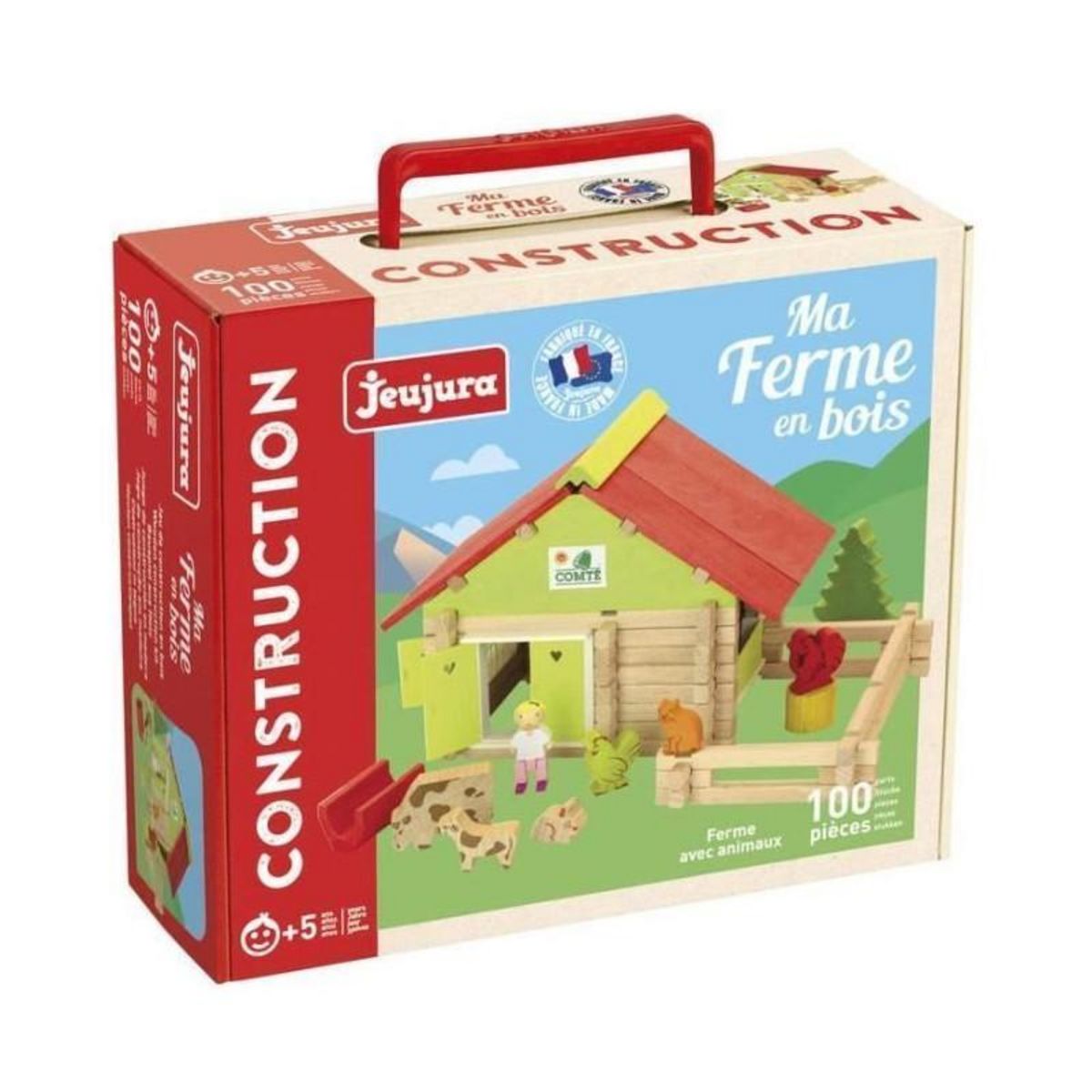 JeuJura JEUJURA Ferme avec animaux - 100 pieces