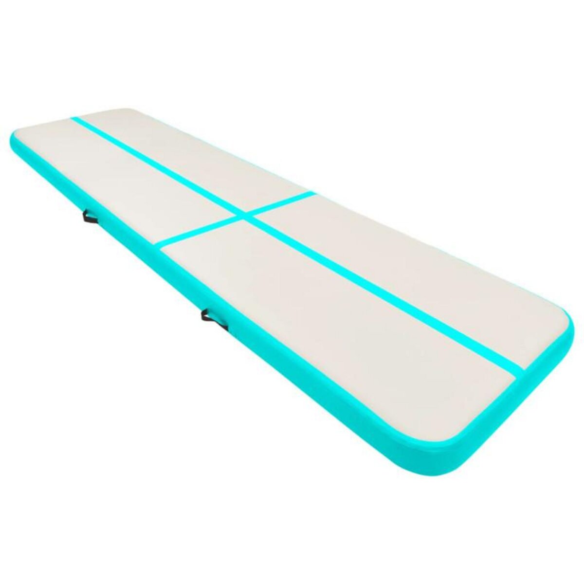 VIDAXL Tapis gonflable de gymnastique avec pompe 600x100x15cm PVC Vert