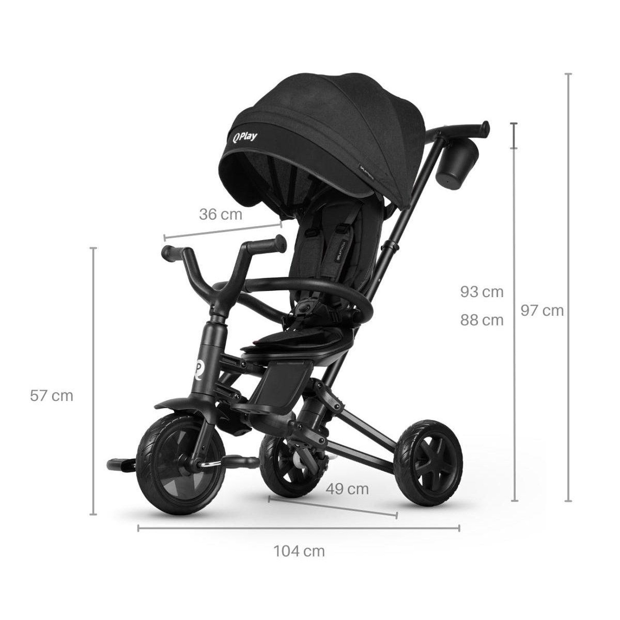 Voir la diapositive 3 : QPLAY Tricycle  nova niello noir