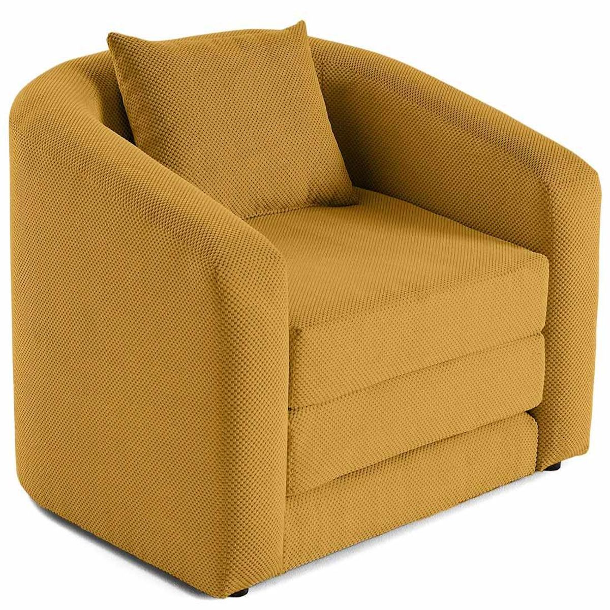 BEST MOBILIER Nuvia - canapé convertible déplimousse 1 place en velours texturé