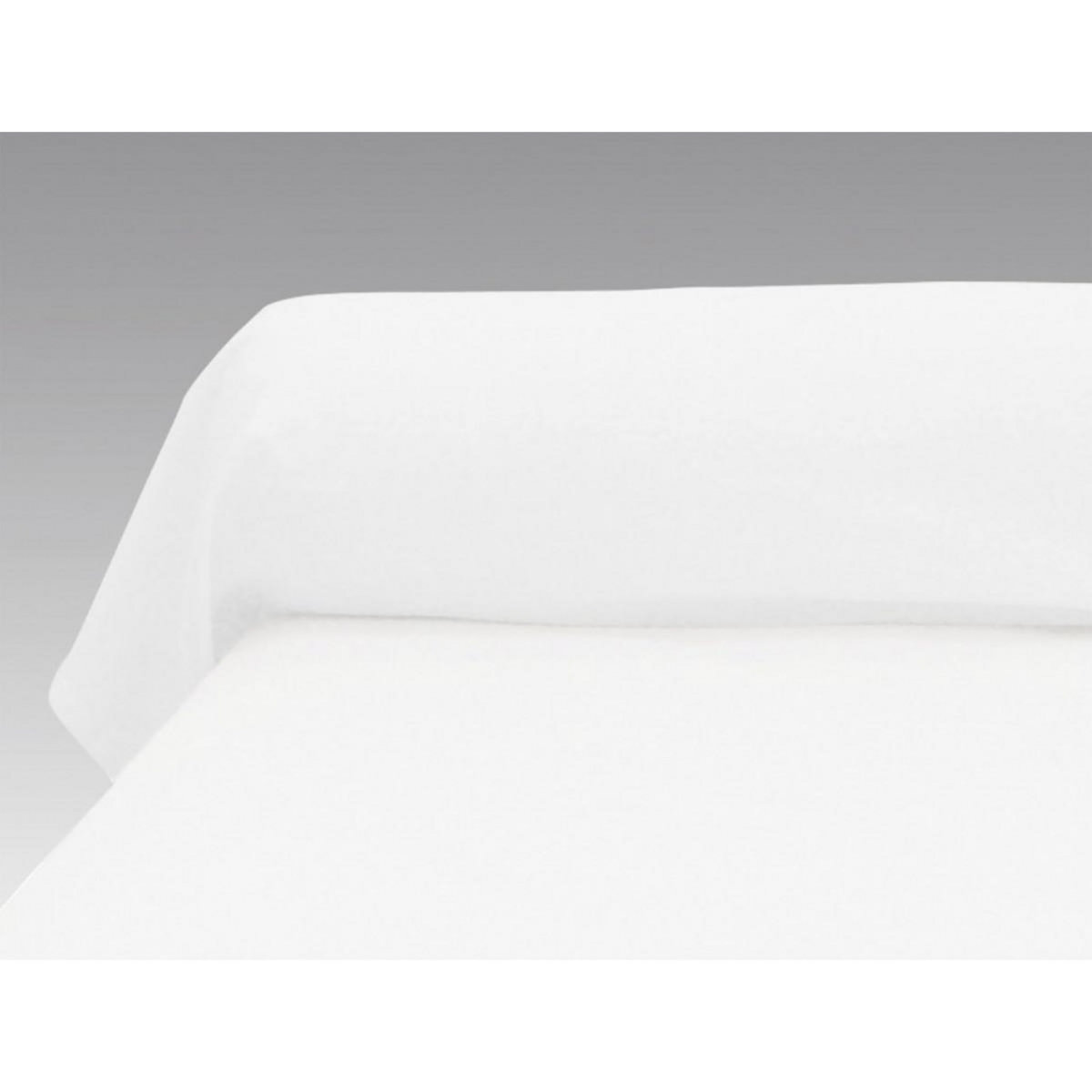 FUTURE HOME Taie traversin unie polycoton blanc éclatant blanc 43x186cm