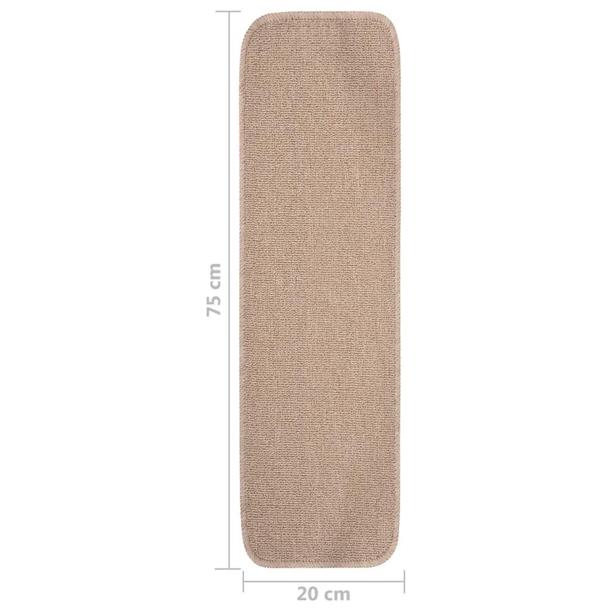 Voir la diapositive 6 : VIDAXL Tapis escalier antiderapants 15 pcs 75x20cm Beige Rectangulaire