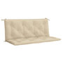 Voir la diapositive 2 : VIDAXL Coussin de banc de jardin beige 120x(50+50)x7 cm tissu oxford