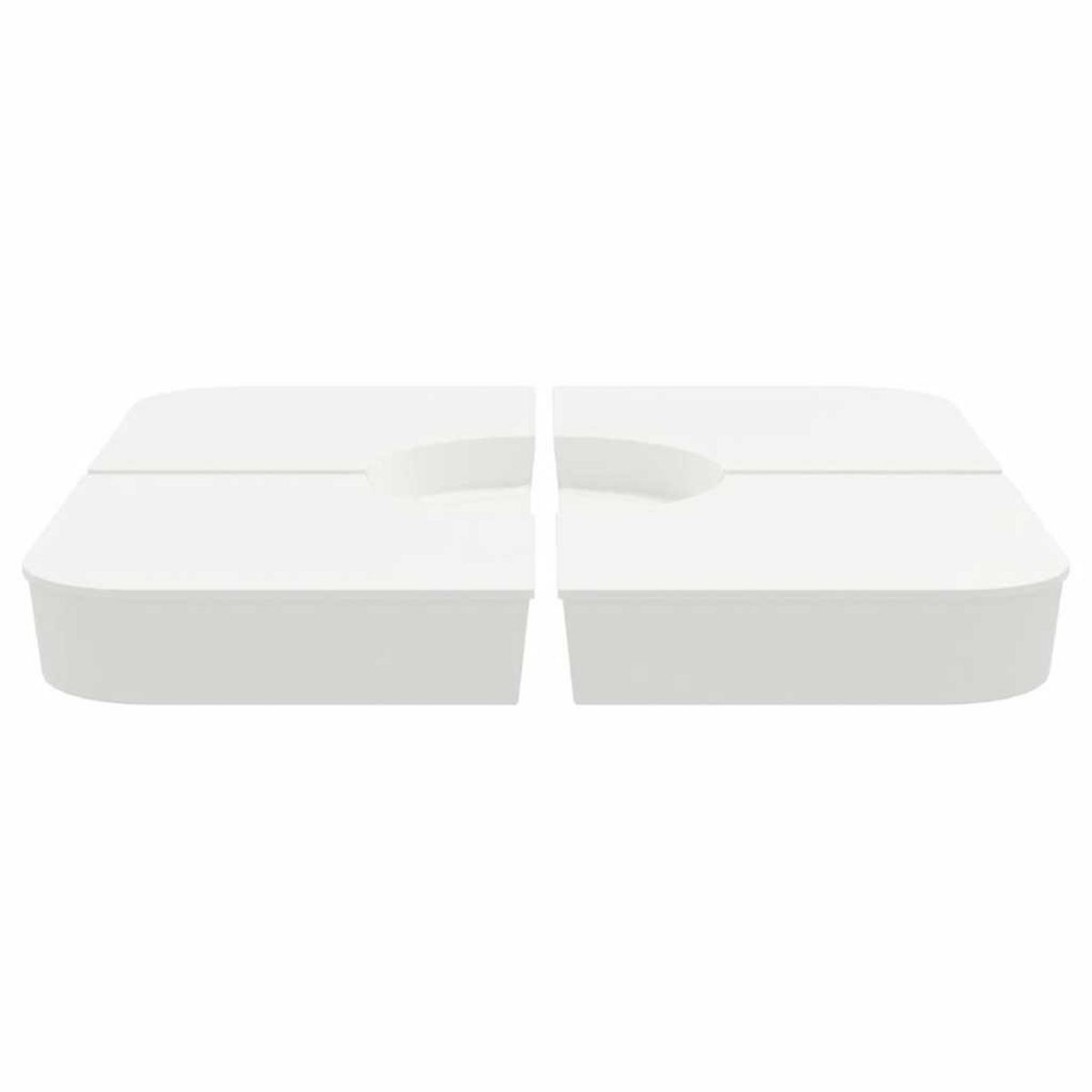 VIDAXL Ensemble de base de parasol pour parasols a pied croise 4pcs PP