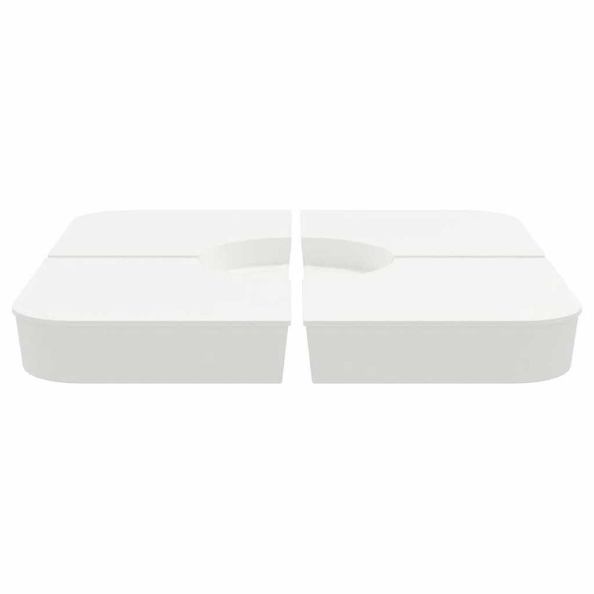 VIDAXL Ensemble de base de parasol pour parasols a pied croise 4pcs PP