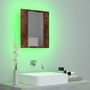 Voir la diapositive 4 : VIDAXL Armoire a miroir LED de salle de bain chene fume 40x12x45 cm