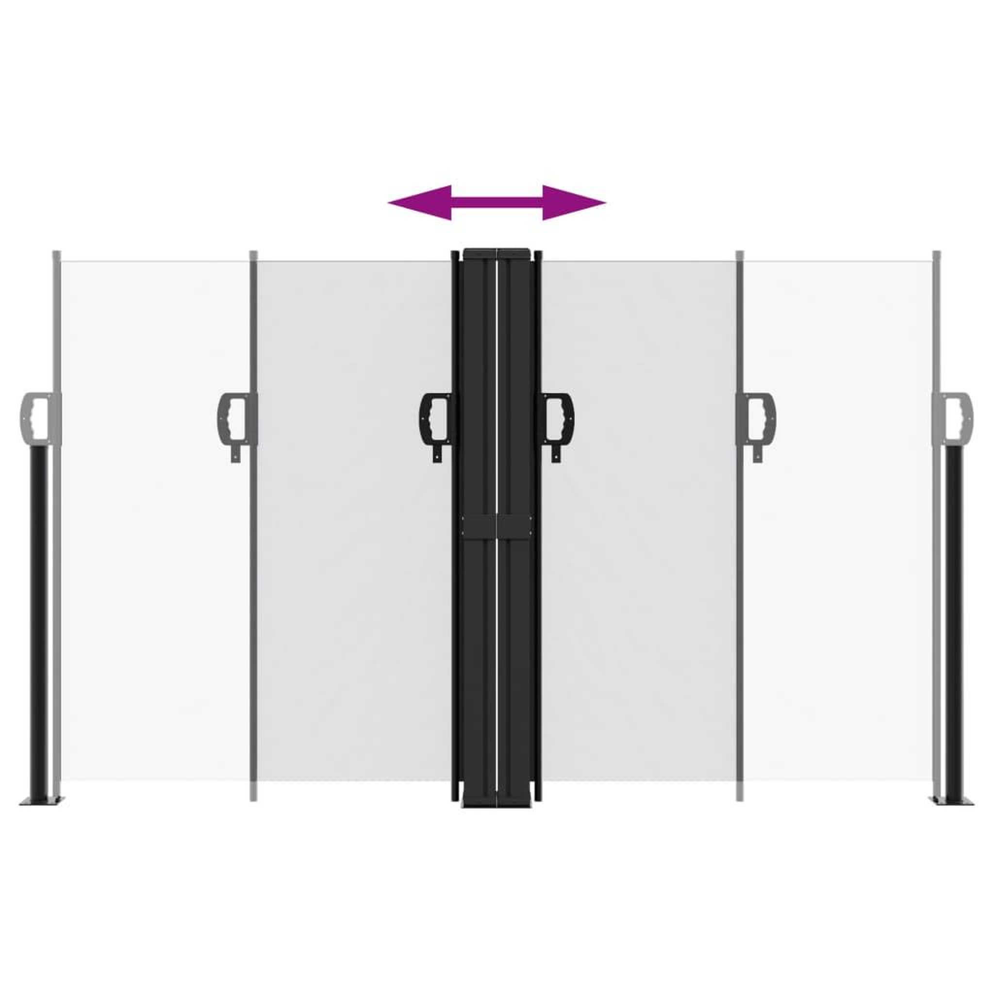 Voir la diapositive 5 : VIDAXL Auvent lateral retractable blanc 140x600 cm