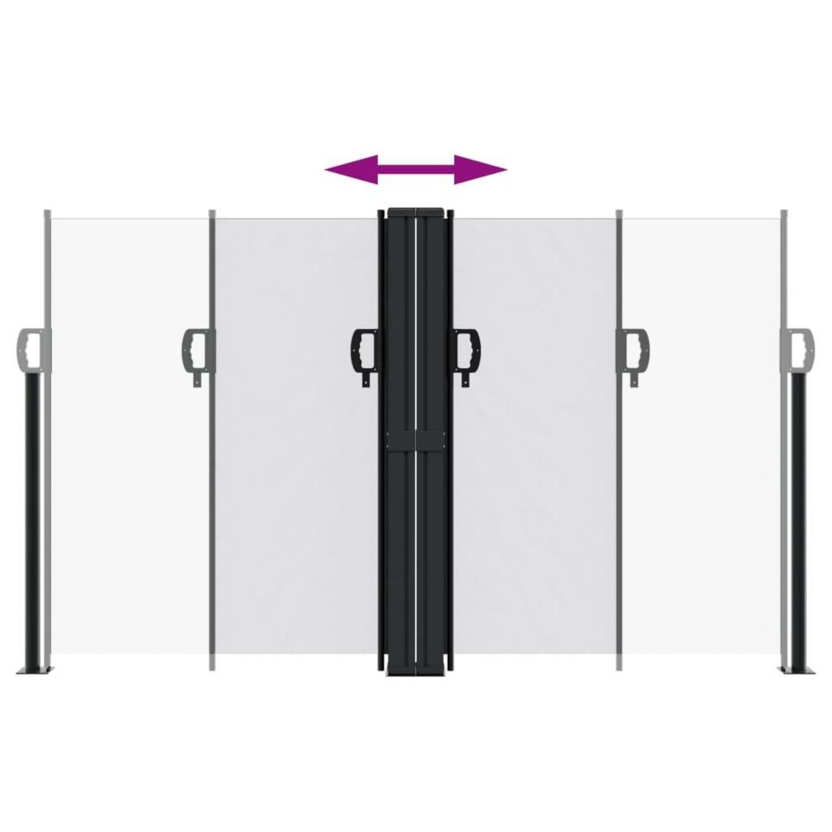 VIDAXL Auvent lateral retractable blanc 140x600 cm