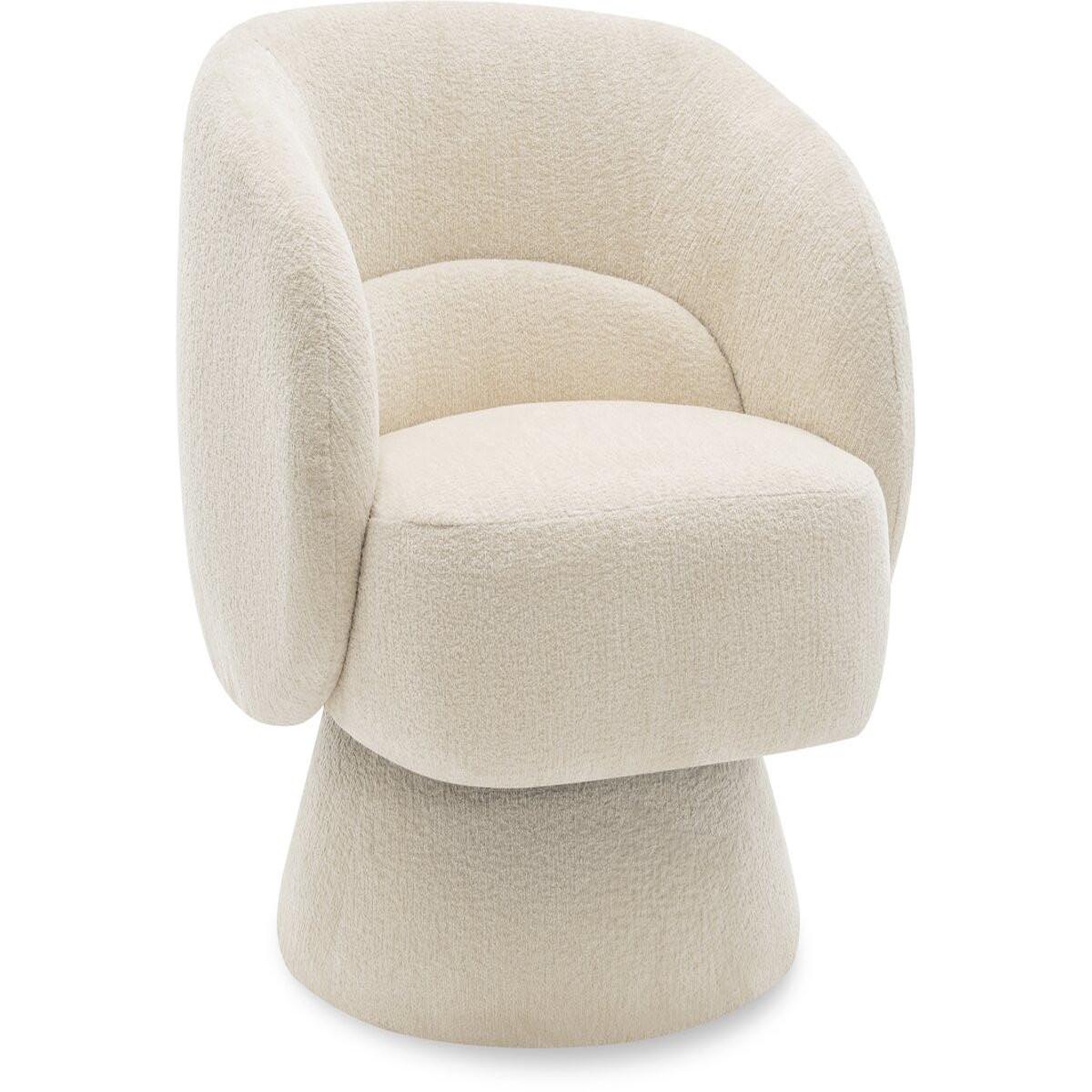 Habitat et Jardin Fauteuil pivotant en tissu bouclette  franklin  - 74 x 75 x 75 cm - beige