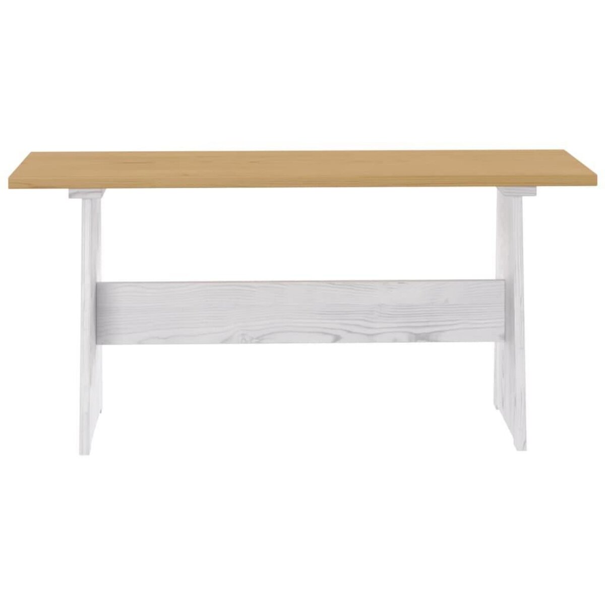 VIDAXL Table a manger et banc REINE marron miel blanc bois pin solide