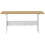 Voir la diapositive 4 : VIDAXL Table a manger et banc REINE marron miel blanc bois pin solide