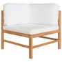 Voir la diapositive 2 : VIDAXL Canapes d'angle 2 pcs avec coussins creme Bois de teck solide