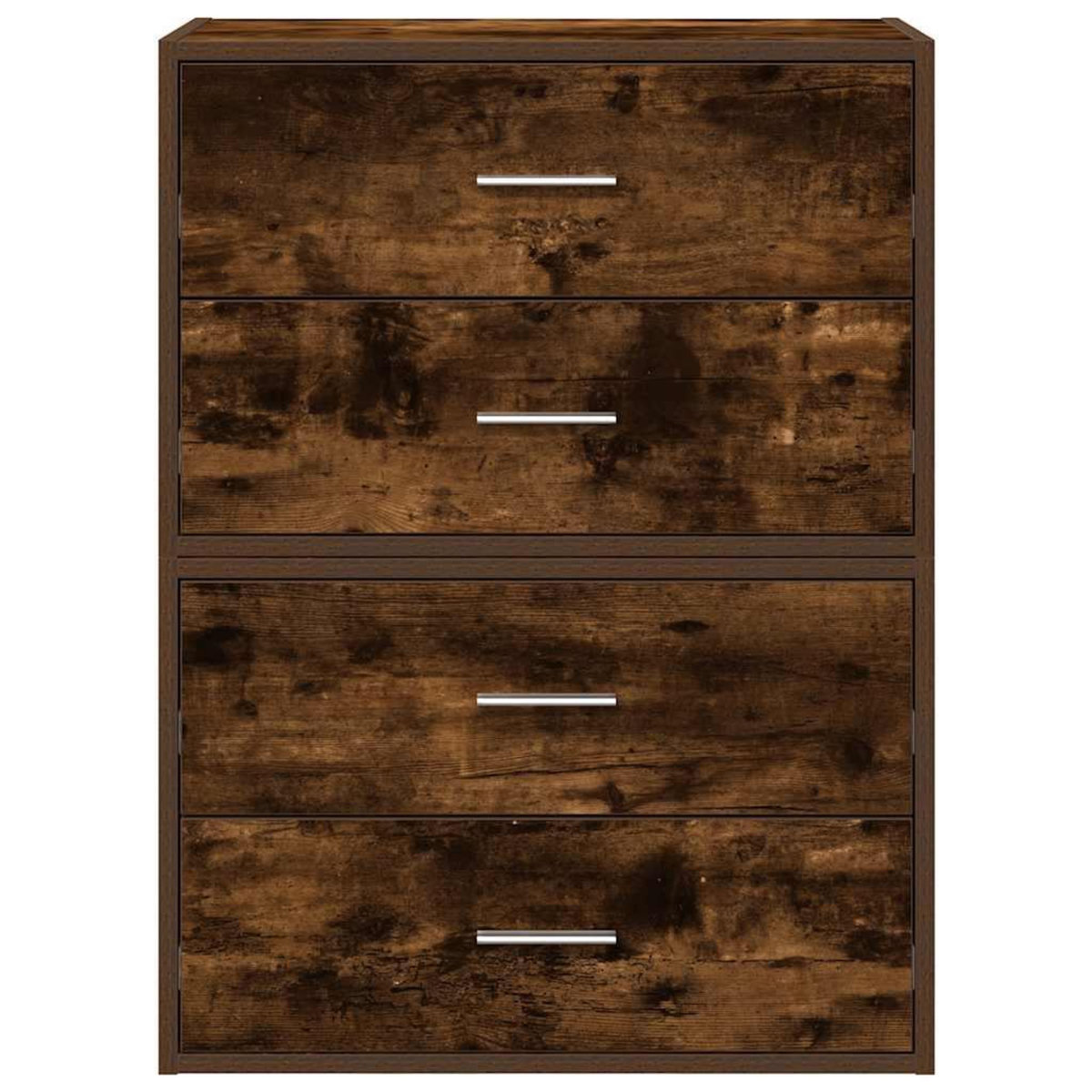 VIDAXL Armoires avec 2 tiroirs 2 pcs chene fume bois d'ingenierie